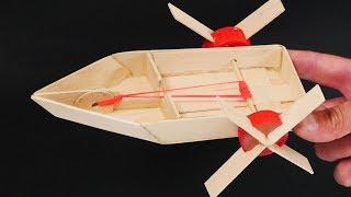 Make an Elastic Band Paddle boat [upl. by Lavona]