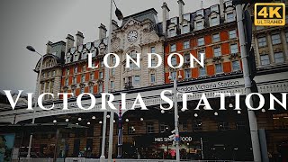 London Victoria Station Walk Through England 4K [upl. by Rondon]