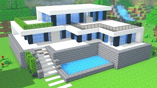 TUTO GRANDE MAISON MODERNE FACILE À FAIRE  Minecraft [upl. by Tutankhamen]