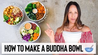 HOW TO MAKE A VEGAN BUDDHA BOWL  3 DELICIOUS amp EASY RECIPE IDEAS [upl. by Blane]