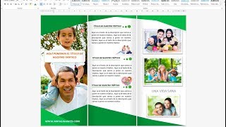 Como crear un triptico brochure en word 2013 2016 [upl. by Auqeenwahs]