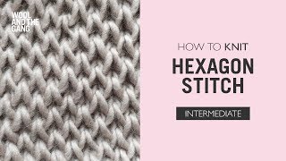 How to Knit Hexagon Stitch [upl. by Alton]