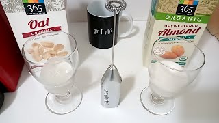 Oat Milk vs Almond Milk part 2 Frothing Test [upl. by Benildas945]