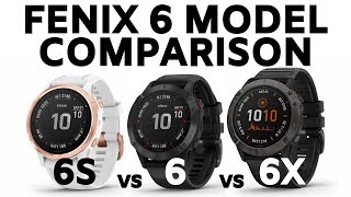 Garmin Fenix 6 Model Comparison and Feature Overview  Fenix 6 6S 6X Review [upl. by Aicina366]