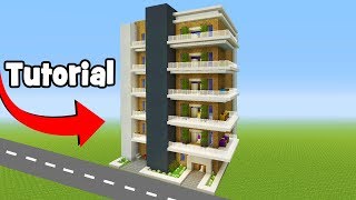 Minecraft Tutorial How To Make A Modern Apartment Building quotCity Tutorialquot [upl. by Denver]