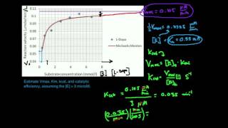 MichaelisMenten Plot Determine 4 Kinetic Parameters Part 1 [upl. by Roti]