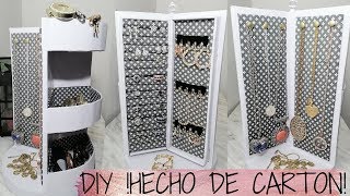 ORGANIZADOR GIRATORIO DE CARTON PARA ACCESORIOS Y JOYAS  DIY [upl. by Alexei763]