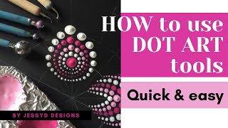 How to use dotting tools  Dot Mandala [upl. by Enicul]