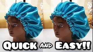 How to make a Satin Bonnet EASIEST WAY [upl. by Enerak583]