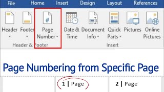 How to start page numbering from specific page  MS Word ⏩ [upl. by Eirrot582]