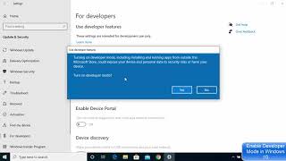 ✔️ How to Enable Developer Mode in Windows 10 [upl. by Chelsy872]