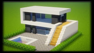 TUTO MAISON MODERNE FACILE A FAIRE  MINECRAFT [upl. by Rodrigo]