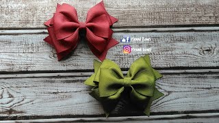 Moño Sencillo Para Principiante  Como Hacer Moños Para el Cabello de Listón  Ribbon Bow [upl. by Adnawed]