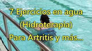 Ejercicios Rehabilitación de Rodilla en piscina [upl. by Allemahs546]