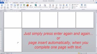 How To Insert Page In MS Word  Insert A Blank Page  Adding Pages In Microsoft Word 2007  2010 [upl. by Adrianna676]