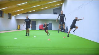 Das erste Rehatraining für Fußballspieler  Sprunggelenk [upl. by Nylimaj]