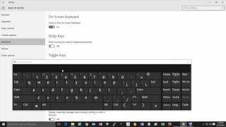 How to Enable the OnScreen Keyboard in Windows 10 [upl. by Animlehliw342]