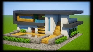 TUTO BELLE MAISON MODERNE FACILE A FAIRE  MINECRAFT [upl. by Ellehcram169]