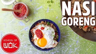 Delicious Indonesian Fried Rice  Nasi Goreng Recipe [upl. by Dyl306]