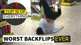 TOP 10 WORST BACKFLIPS EVER [upl. by Wei]