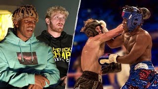 KSI amp Logan Paul Rewatch The First Boxing Fight  40 Days [upl. by Lanos]