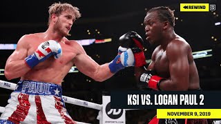 FULL FIGHT  KSI vs Logan Paul 2 DAZN REWIND [upl. by Juanita]