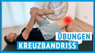 Kreuzbandriss  Übungen für zuhause Bänderriss Knie [upl. by Einnaffit]