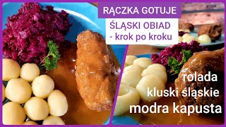 Rączka gotuje rolada wołowa kluski śląskie i modra kapusta [upl. by Ekud]