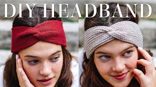 TWISTED HEADBAND Knitting Tutorial Step by Step [upl. by Januisz]