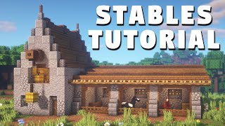 How to Build Horse Stables in Minecraft [upl. by Nomis489]